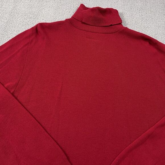 Vintage Le Tigre Sweater Adult Large Red Turtle Neck Sweatshirt Casual Men's - Picture 3 of 15